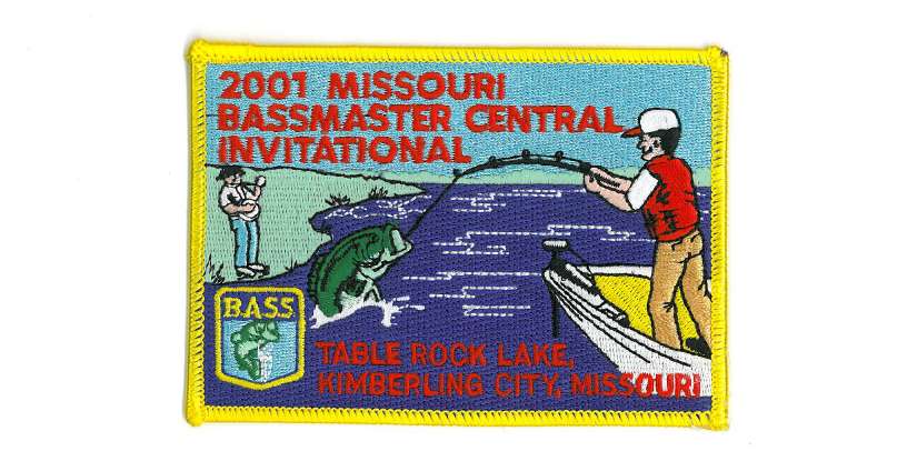 Rare Vintage Bassmaster Tournament Patch 1995 Arkansas Central Invitational 