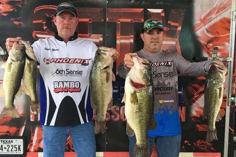In second place were Harold Moore and Kris Wilson with 25.00, including the big bass of the event at 9.45. That fish earned them a $750 Tackle Addict gift card and second earned $5,000.