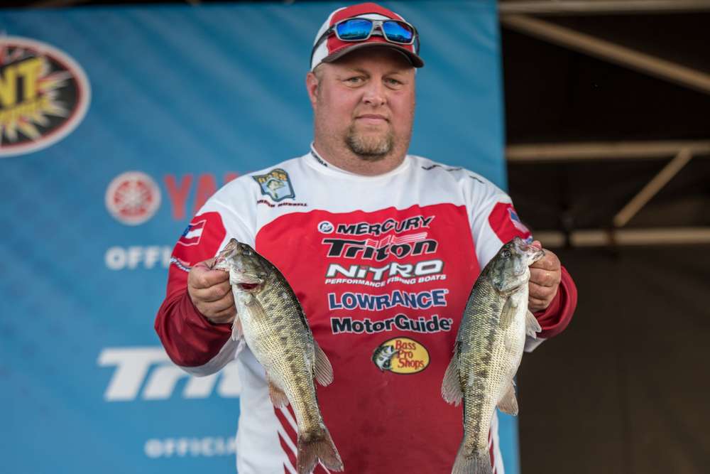 Aaron Russell, co-angler	(9th, 8 - 0)