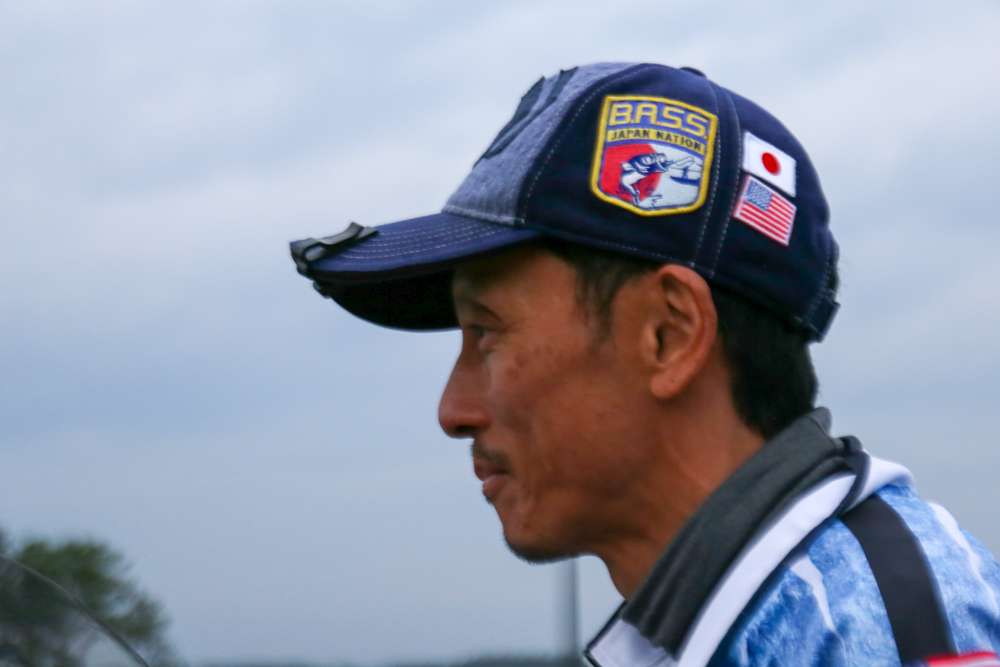 Kuniaki Taga shows off his Japan B.A.S.S Nation hat. 