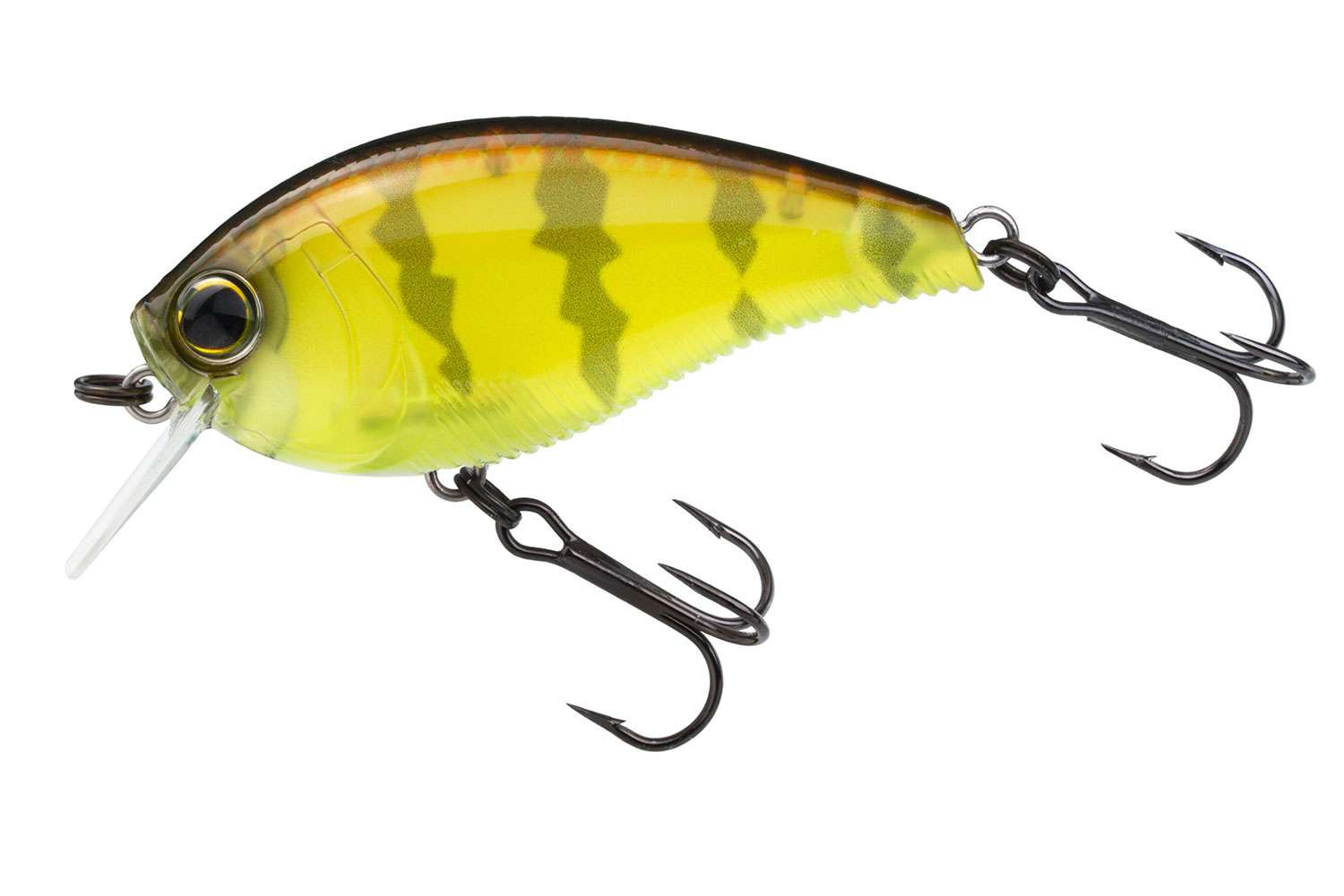 <p><b>Yo-Zuri 1.5 Crank Squarebill</b></p>
The new 1.5 Crank Squarebill is the perfect addition to any power-fishing enthusiast tackle box. This bait is 1/2 ounce and features a depth range between 3 and 5 feet, and mimics the perfect baitfish erratic swimming action triggering every fish it runs in front of into striking. Offered in a dozen realistic internally painted patterns to match every forage type across the country, the 1.5 Crank Squarebill also comes with two No. 4 round-bend treble hooks with high quality split rings.<br>
<p><b>MSRP: $7.99</b></p>
<a href=