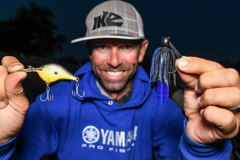 Winner Michael Iaconelli used four baits all week for the winning weight of 44 pounds. The lineup began with a vibrating jig, 1/2-ounce Molix Lover and Berkley Chigger Craw trailer. Another choice was a 1/2-ounce Missile Baits Mini-Flip Jig with a Berkley PowerBait chunk. trailer. On the pivotal final day, he added a Rapala DT6 to the lineup. 
