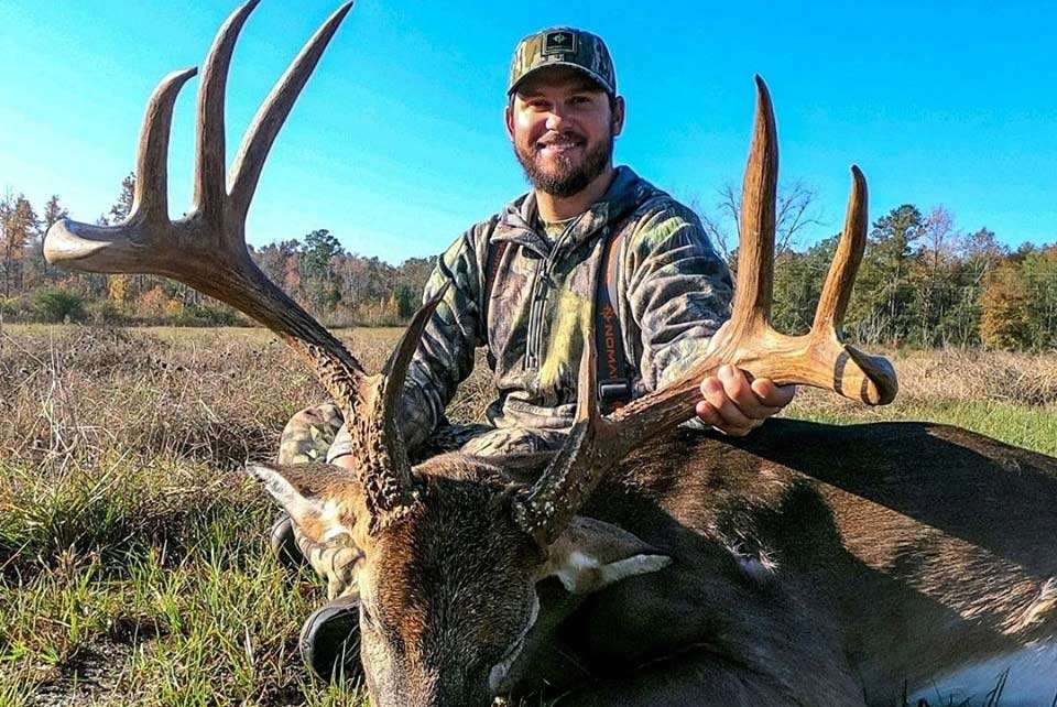 Drew Benton was proud of his personal best, a buck he drew in to his new farm near Blakely, Ga., after putting in a lot of work. Benton and his son, Cade, planted six acres of food plots that enticed this 160-inch deer. 