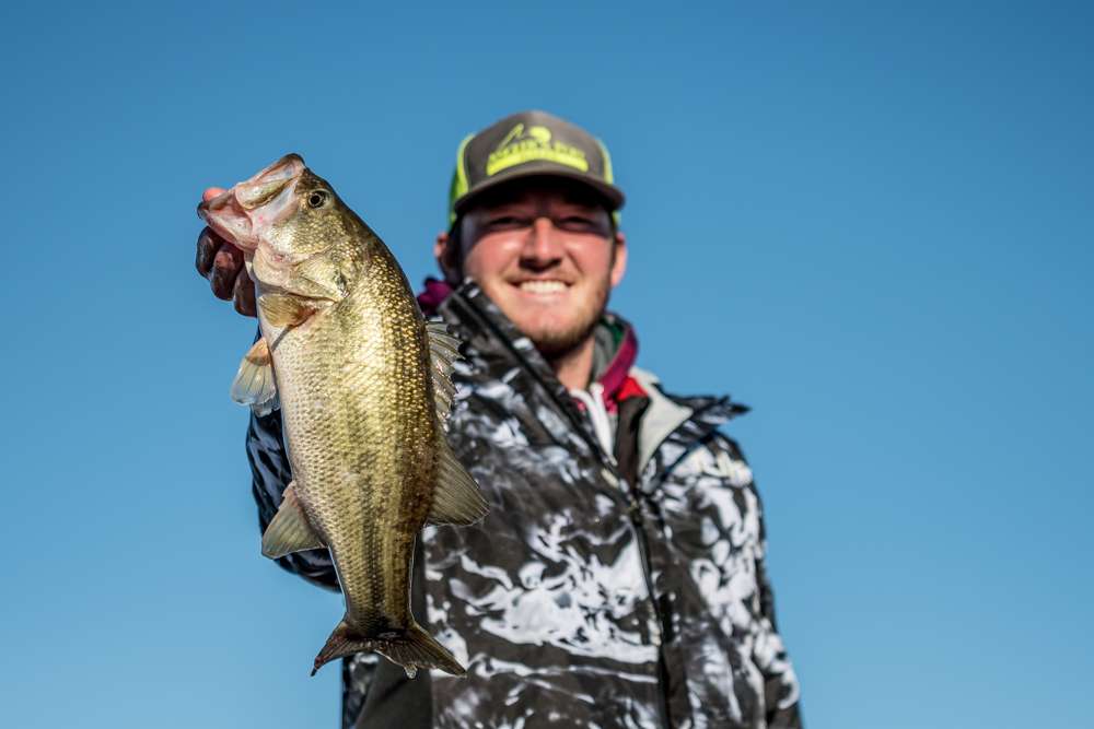 Brad Jelinek showing up with a big Hartwell bass.