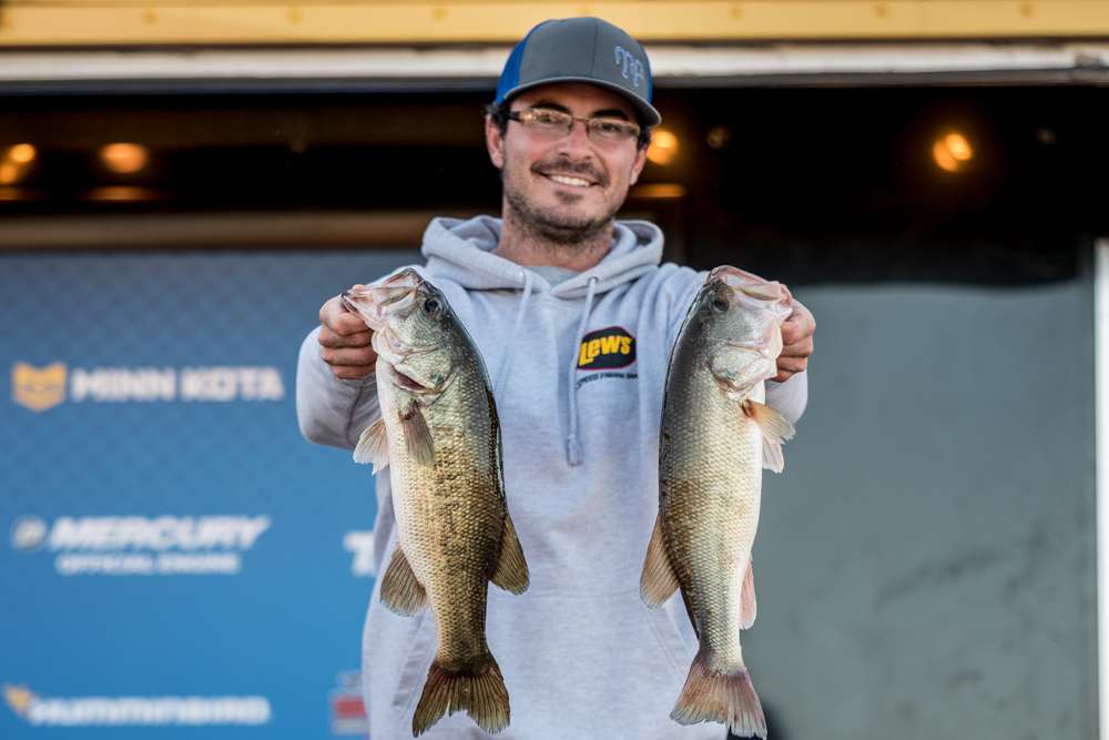 Brock Reinkemeyer brings another limit to the scales.