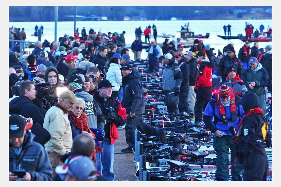 In 2014, the daily takeoffs drew hundreds of the world's most rabid bass fishing fans.