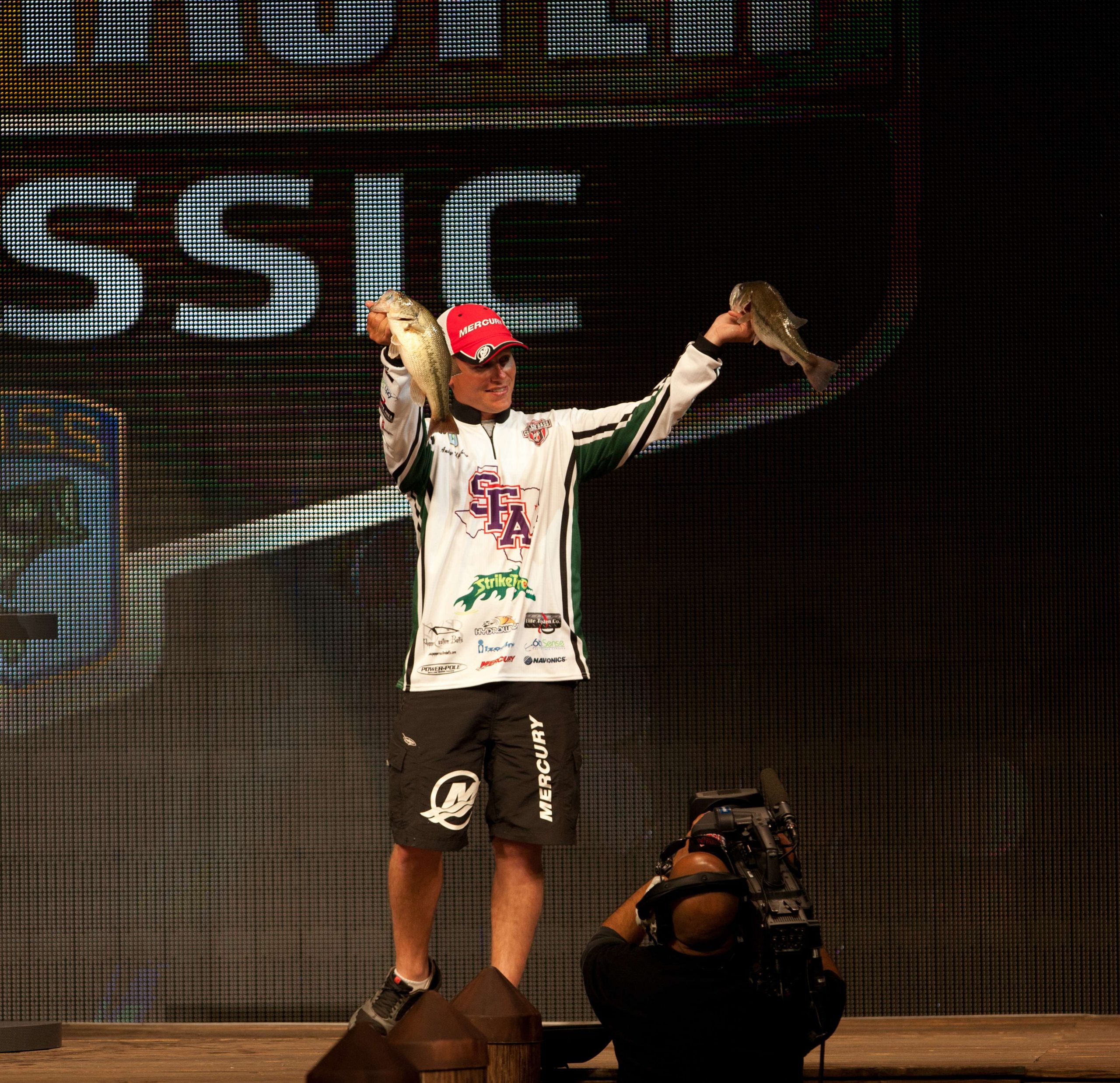 <p><strong><u>First college angler in Classic</u></strong></p>
<p>In 2012, B.A.S.S. began sending its top angler from the Carhartt Bassmaster College Series to the Bassmaster Classic. Andrew Upshaw of Stephen F. Austin University was the first to qualify. </p>
