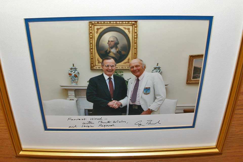 Bush signed their photo, âWith best wishes and high regards.â In 2018, a Ranger boat was feature on the White House lawn for President Trumpâs <a href=
