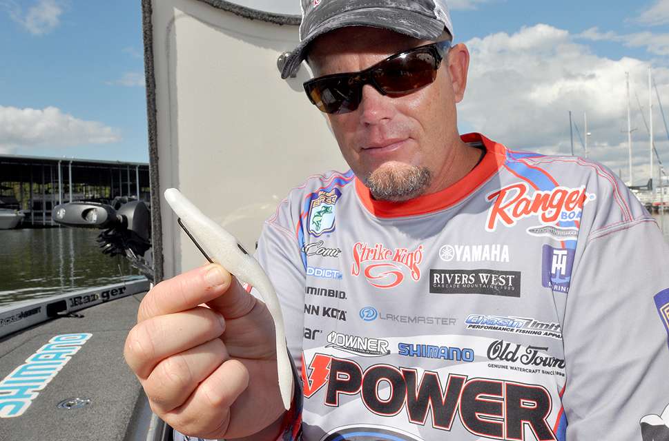 Combs rigs the Caffeine Shad Tex-posed.
	âI have this bait tied on all year, with the exception of winter,â Combs said. âIt catches them from prespawn through postspawn, in the summer for schooling bass and in the fall.â
