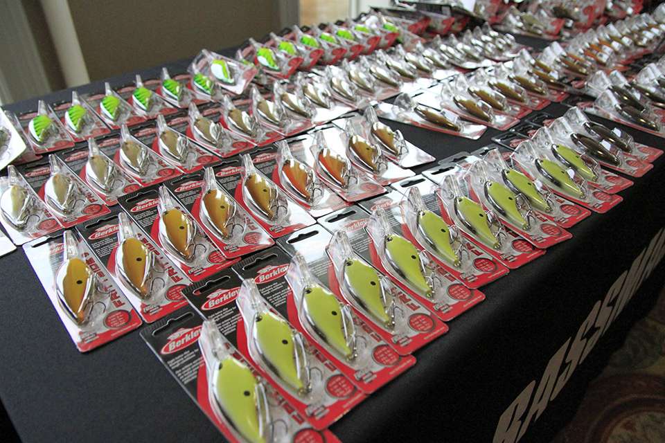 Berkley had plenty of Frittside crankbaits to give away for the anglers as well.