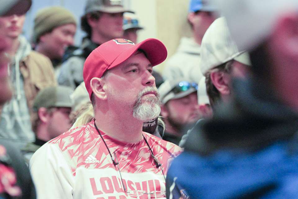 Troy Gibson of the University of Louisville may be the oldest competitor in the field. After serving 28 years in the military, he wanted to attend college, complete a degree and pursue bass fishing. He's fishing in his first college event this week. Thank you for your service Troy.