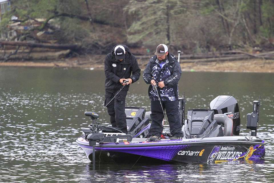 Day 1 of the 2020 Carhartt Bassmaster College Series presented by Bass Pro Shops kicked off the season at Toledo Bend Reservoir in Many, La.