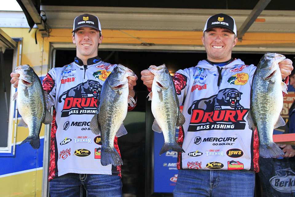Cole Breeden and Cameron Smith of Drury University (23rd, 26-5)