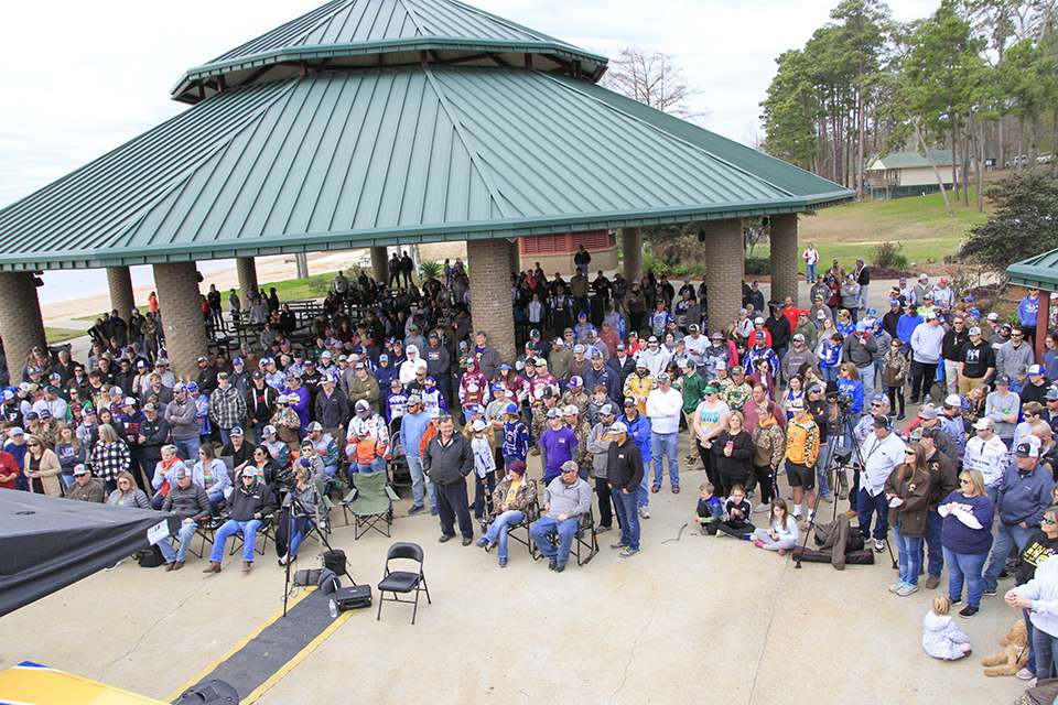 A big crowd showed up to see who caught them the best and how they figured out Toledo Bend.