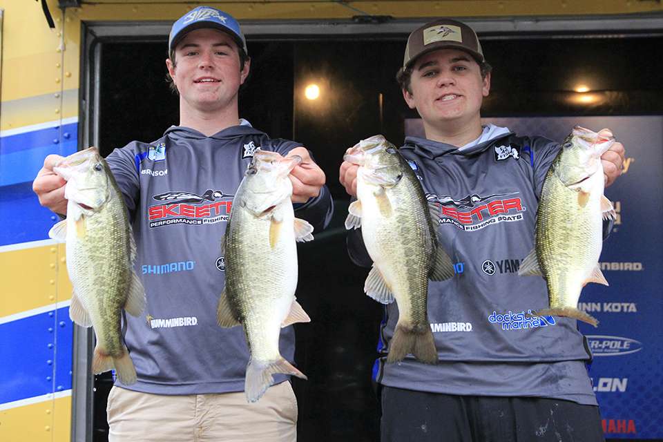 Forrest Lagarde and Bronson May of LA-46 Fishing Team (8th, 13-10)
