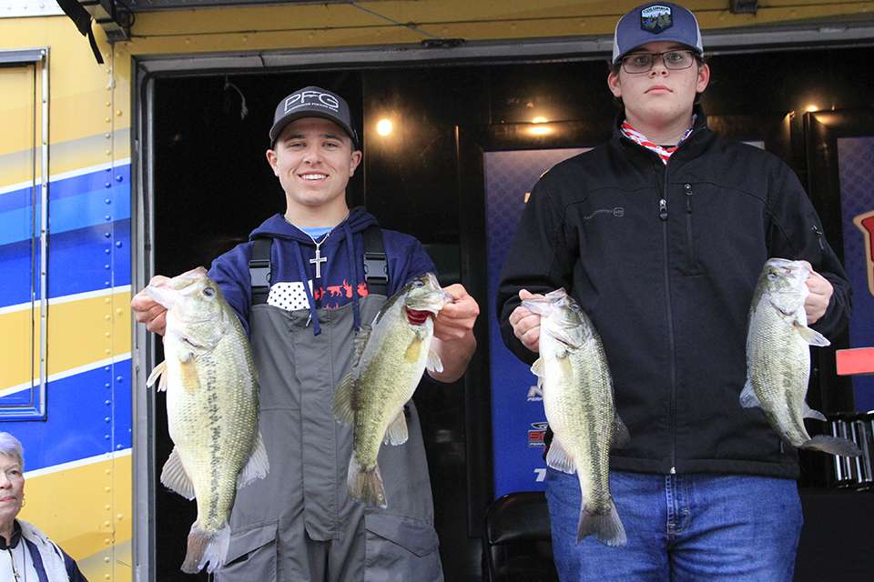 Hagen Cooley and Cameron Rogers of DeRidder (3rd, 15-4)