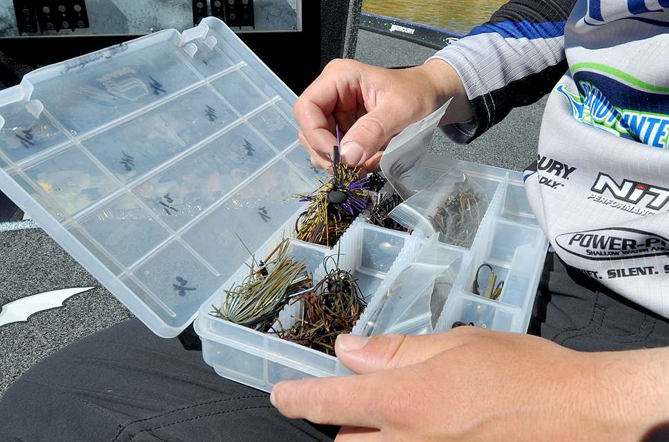 It is one of four jig boxes he always carries with him. This is his offshore jig box.