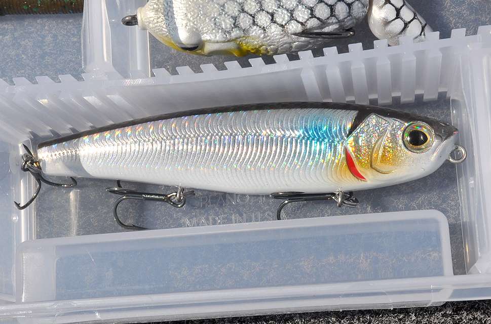 The Molix Topwater 110 takes its place in the tacklebox, practically begging to see action.