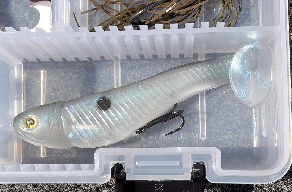 The lifelike B5 Line Thru Swimbait looks as if it could jump out of the beginnerâs tacklebox.