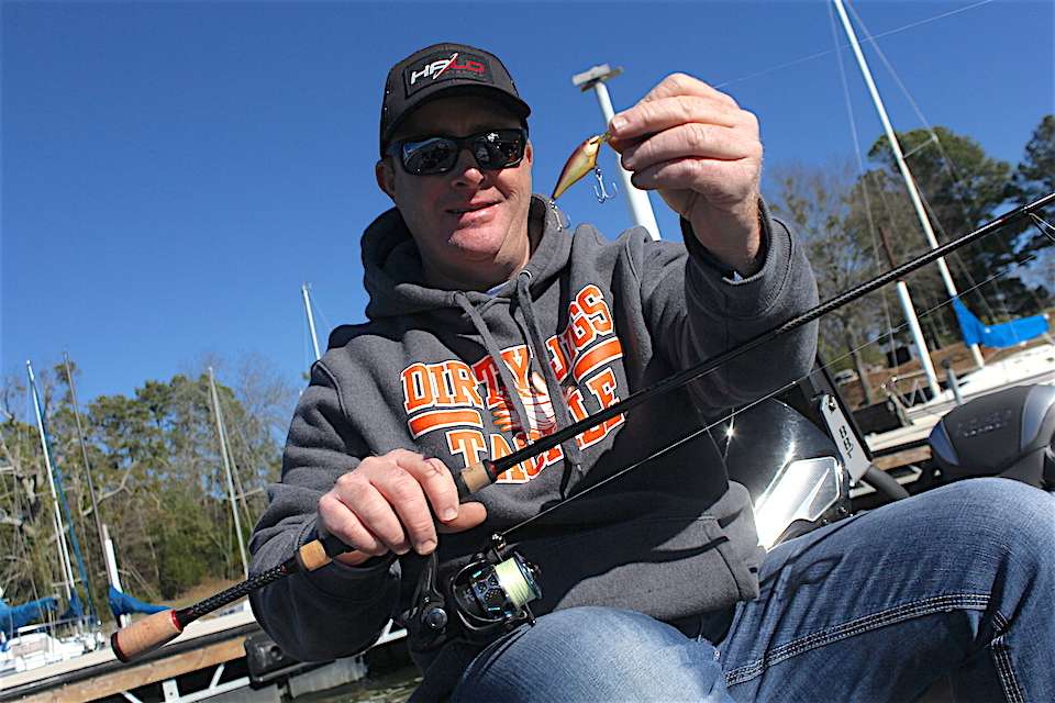 Canterbury, like most anglers, opts for the spinning gear when throwing Shad Raps. 