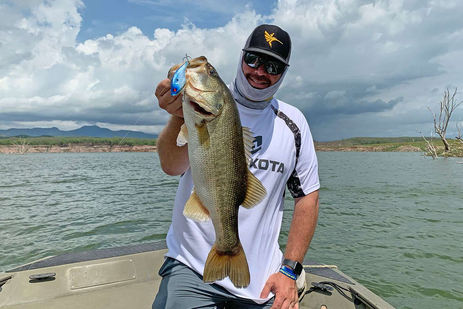But the bass are also nearby looking for unguarded fry. Before the rapidly growing tilapia get too big, the bass feast on the young. A lipless crankbait, such as this Berkley War Pig make for  a great presentation at El Salto all year long. 