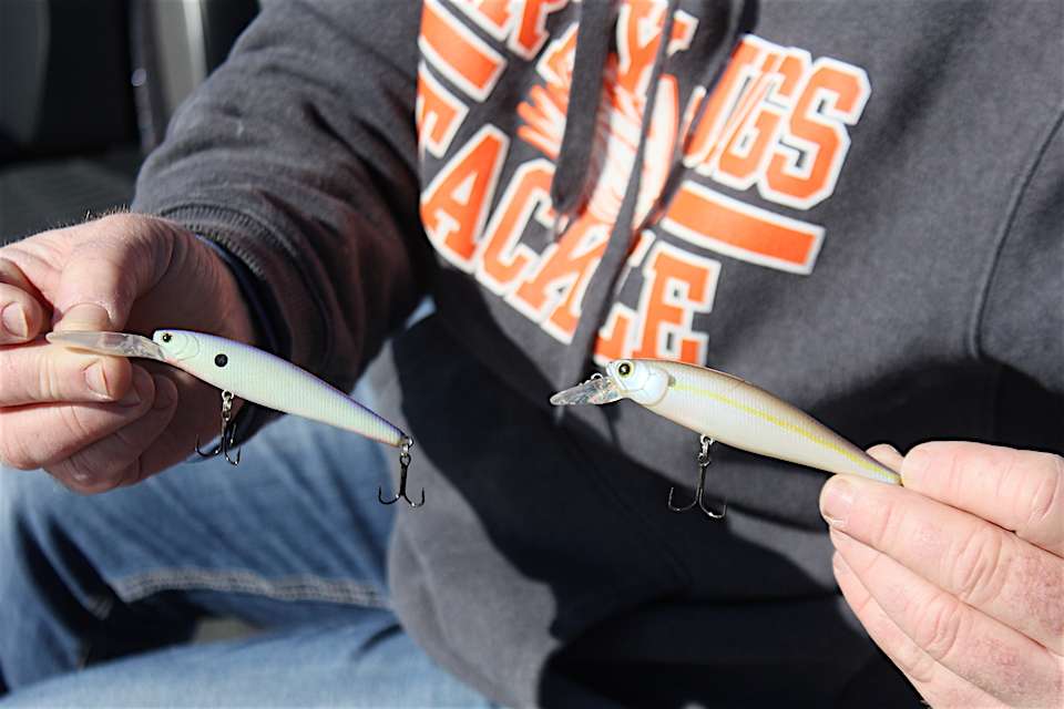 The key for Canterbury when it comes to picking a jerkbait is finding one that will make contact with the bottom. 