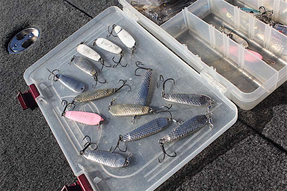 Still, Canterbury respects the fish catching ability of a jigging spoon enough to keep them in his boat throughout most of the year, and especially in the wintertime. Jigging spoons are one of the best baits for targeting suspended fish vertically in cold, winter waters. 