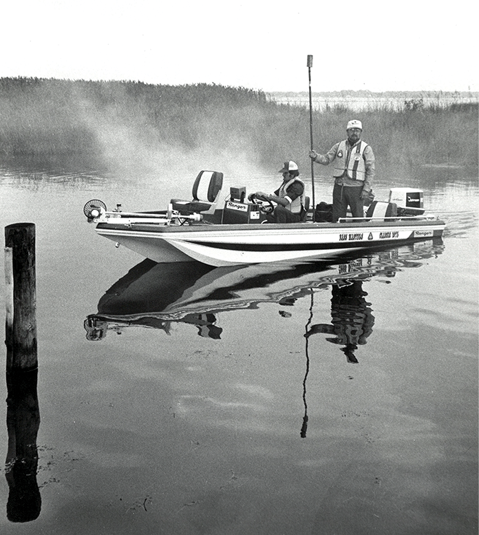 <b>1975</b><br>
Rookies continue to dominate the Classic as Jack Hains cops first place on North Carolinaâs brackish Currituck Sound. For the first time, weather plays a dominant role in the Classic, as 40 mph winds blow bass out of the shallows and force tournament officials to put unsafe areas of the vast fishery off-limits.
