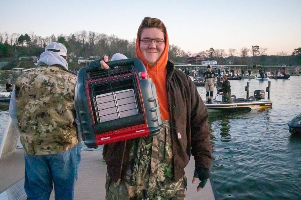 It's the kind of day you bring a portable heater at the Carhartt Bassmaster College Series at Smith Lake presented by Bass Pro Shops.