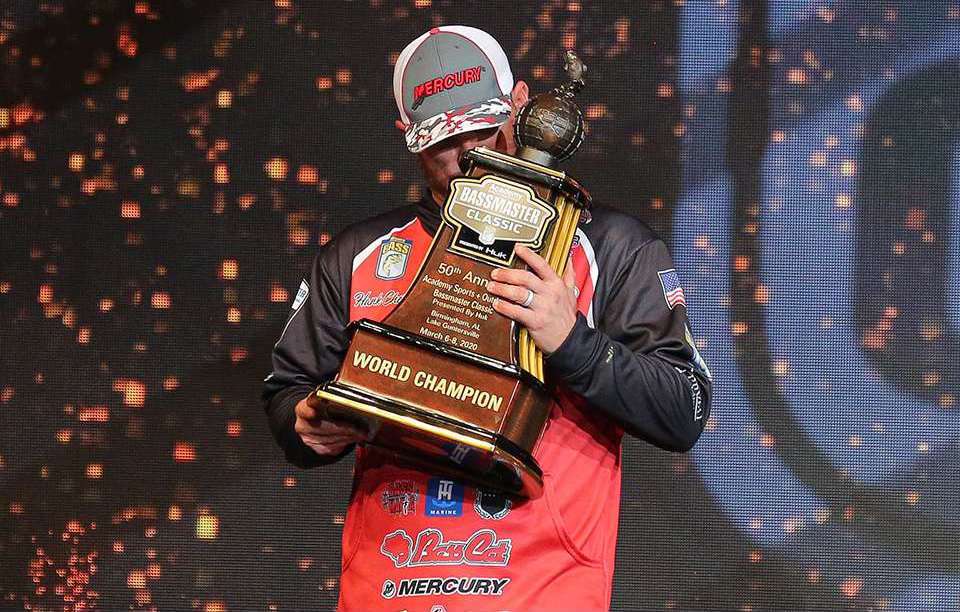 Redemption. That word sums up the performance of Hank Cherry, who came close to hoisting the Classic trophy in 2013, when he came in third after losing a key largemouth on a jerkbait. This time a jerkbait and other lures rewarded Cherry with the ultimate prize in bass fishing. See his lure choices and others competing on Championship Sunday. 
