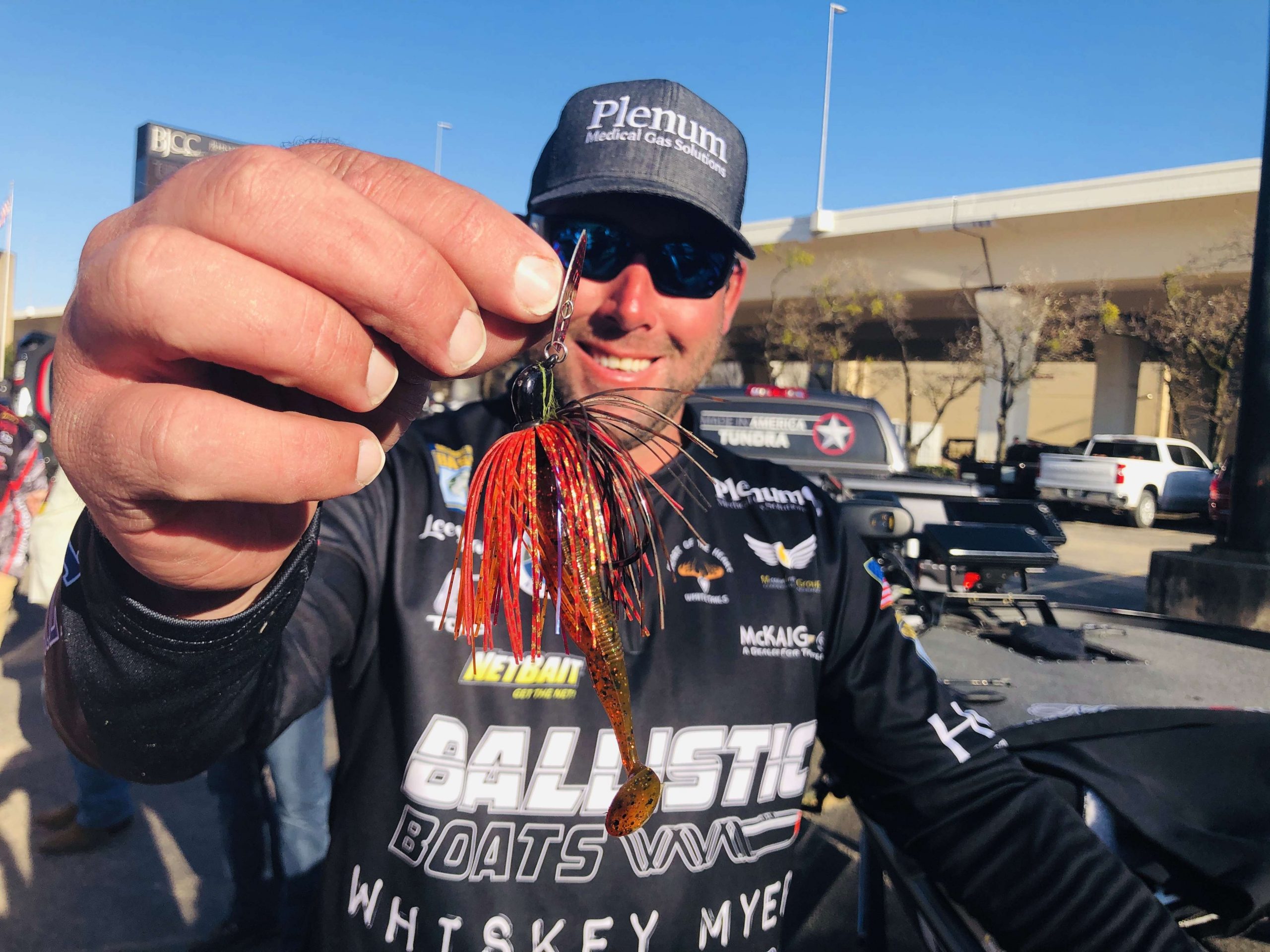 <b>Lee Livesay (52-12; 8th)</b><br>
A 1/2-ounce Finch Nasty Bait Co. Lunker Thumper, with 3.25-inch Netbait Little Spanky trailer was the key rig of choice for Lee Livesay. 
