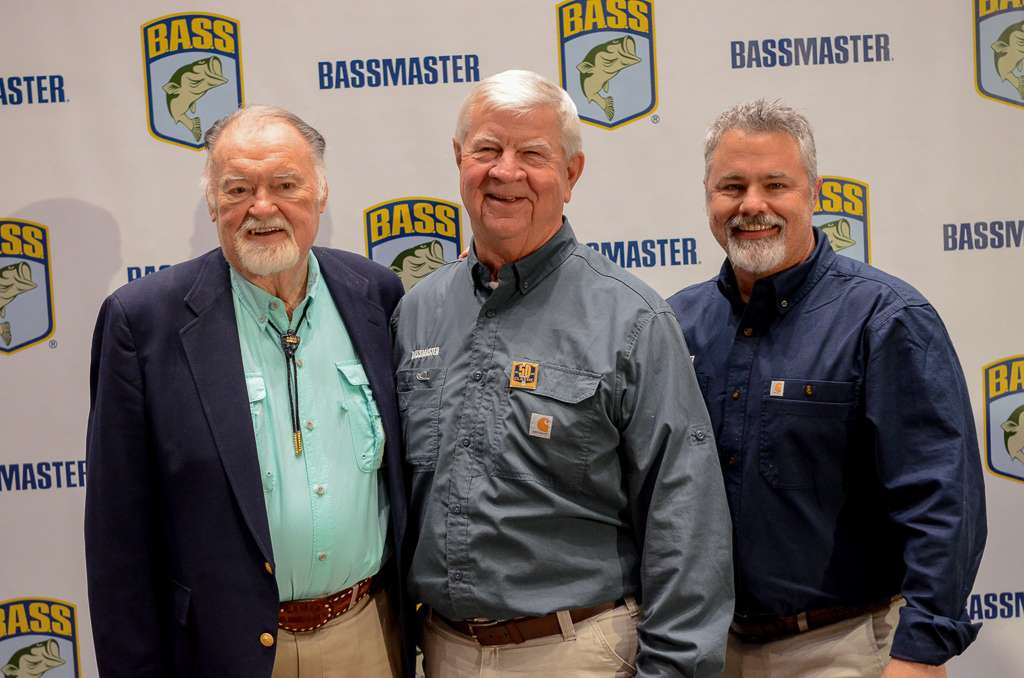 All three editors of Bassmaster Magazine, Bob Cobb, Dave Precht and James Hall. 