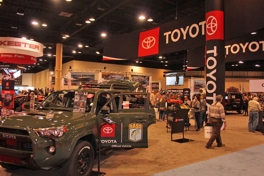 A look at the Toyota booth at the Bassmaster Classic Outdoor Expo.