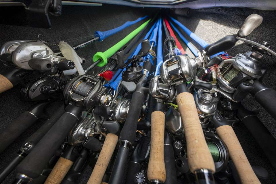 Latuso stores all of his rods in the port rod locker, and thereâs ample room. âI can fit about 30 rods in there,â he said. âThe boat comes with a rod organizer, but I took that out so I can fit more rods.â