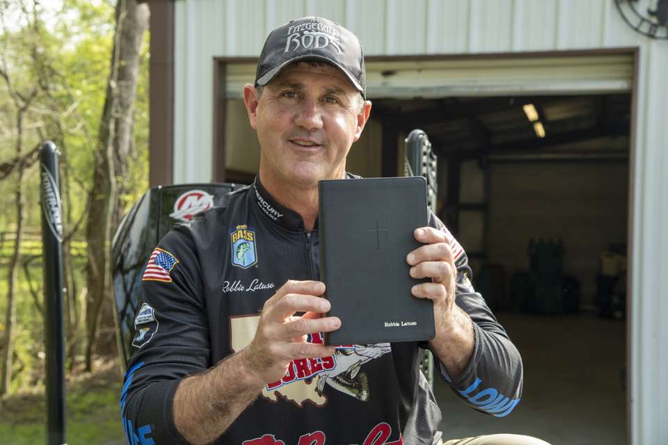 He also keeps what he calls âmy good luck charmâ â a bible handed out by the Bassmaster Elite Series chaplain at the first tournament this season â in this compartment. âYou can never have too much luck,â Latuso said. âYou can never have too much help in the boat.â