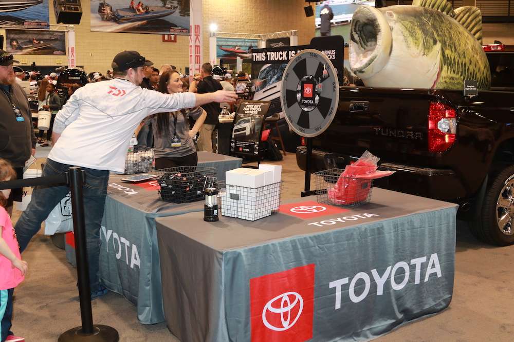 The Toyota Bait Throw offered fishingâs version of darts. 