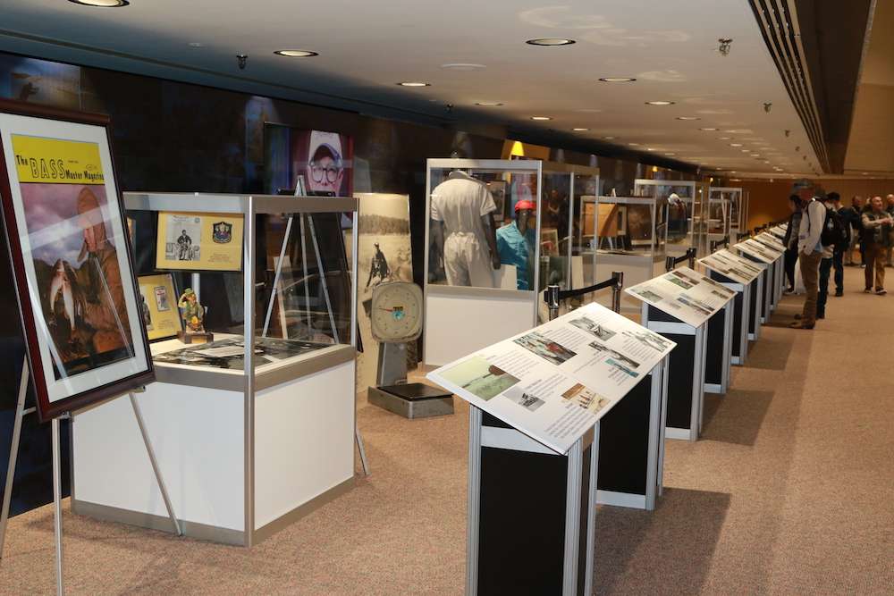 Fifty years of Bassmaster Classic history was on display in the Bassmaster exhibit.