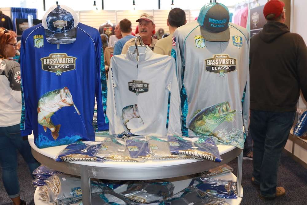 Expo visitors found a great selection of Bassmaster gear. 