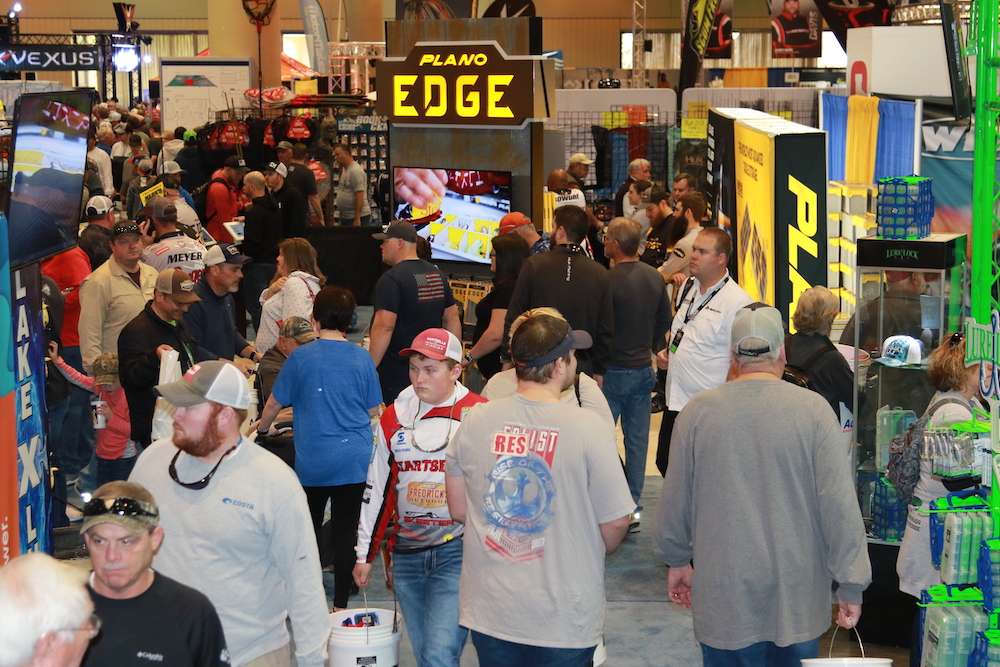 The excitement for the 50th Bassmaster Classic was evident in packed Expo aisles. 