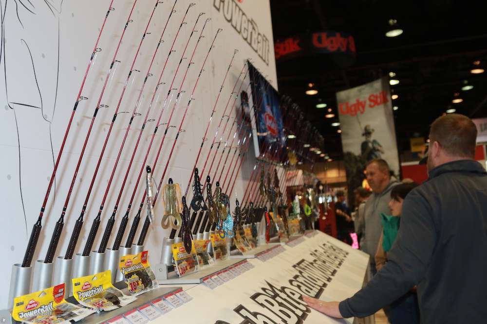 Berkley displayed its popular Powerbait products in multiple rigs.

