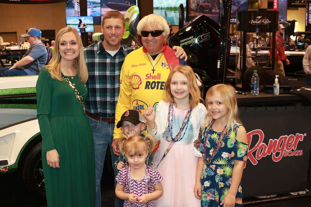 This family was all smiles for their photo with bass fishing icon Jimmy Houston.
