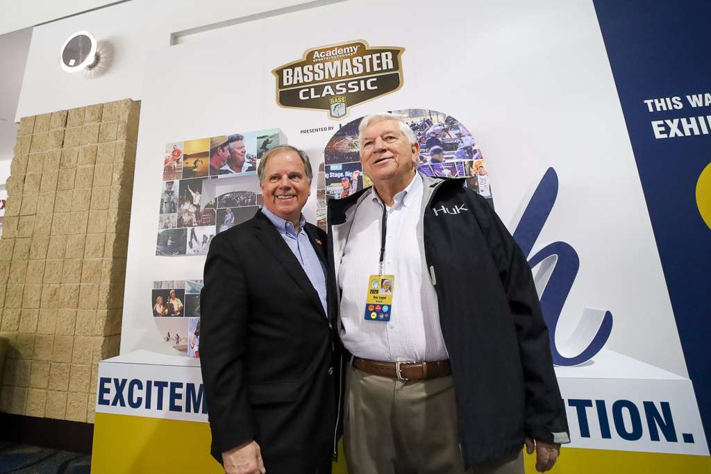 ...and poses with former B.A.S.S. owner Don Logan. 