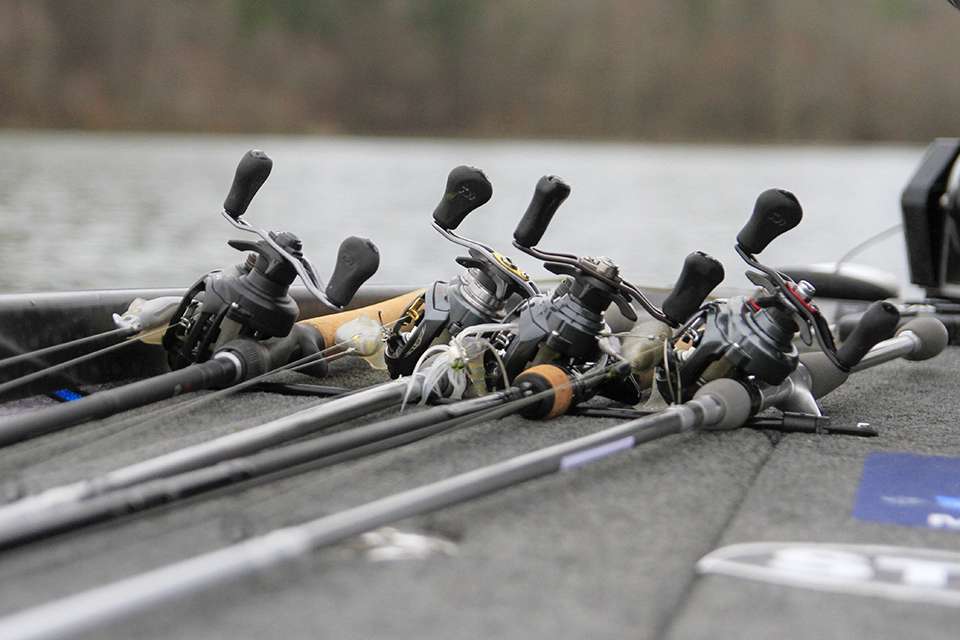 Feider kept a solid number of rods out all day with diverse lures.