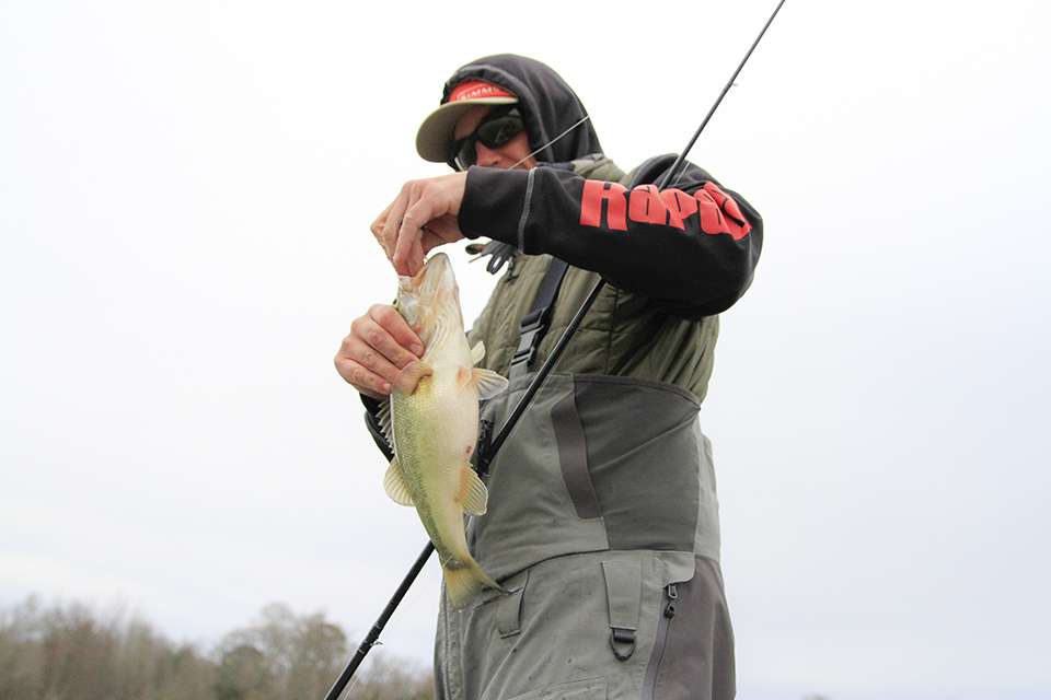 A keeper, but nothing that he believes will win him the Bassmaster Classic.