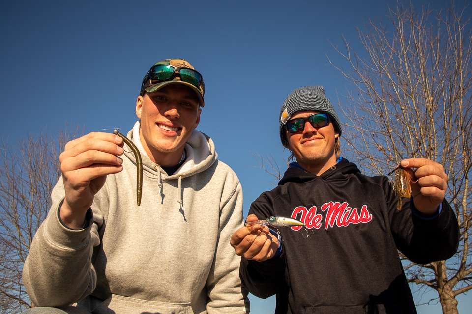 Emil Wagner and Jacob Pfundt from Ole Miss had three baits they used this week. 