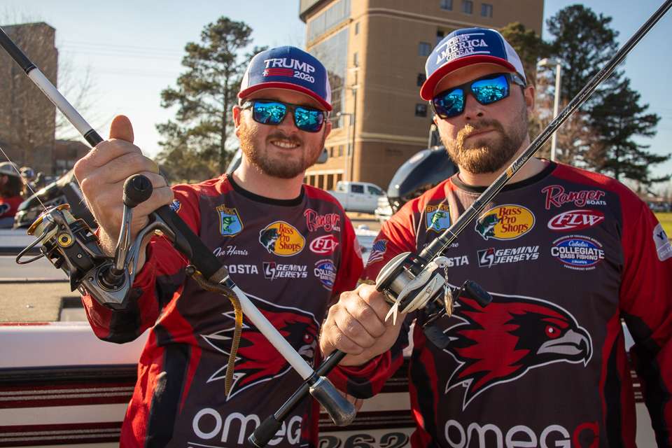 Jacob Harris and Nicholas Moore from Southeast Missouri State University focused on two baits. 