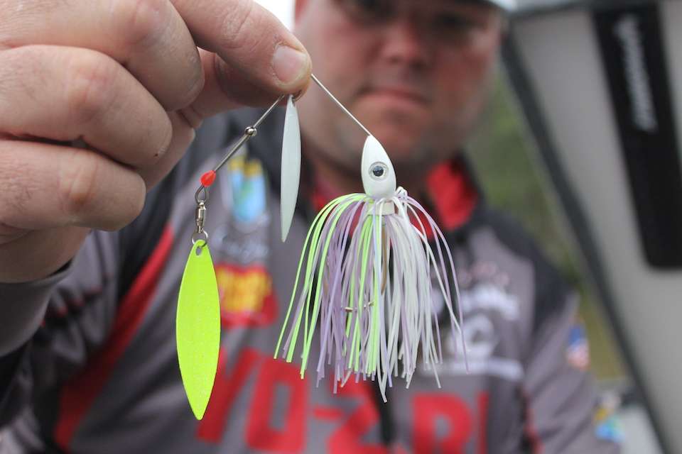 The ninth bait on the list for Davis, a Nichols Lures Pulsator Spinnerbait. This bait has one job for Davis in the postspawn, and thatâs targeting bass feeding on a shad spawn in dirtier water.