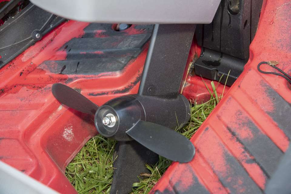 The heart of the PDL propulsion system is the two-blade prop that pushes an amazing amount of water, allowing Keith Combs to easily position his kayak to effectively work any cover.