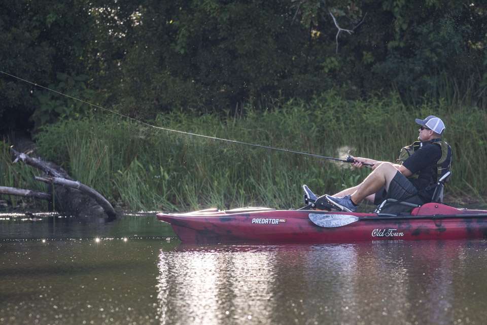 One of the beauties of fishing out of a kayak is the ability to get in waters larger boats canât reach.