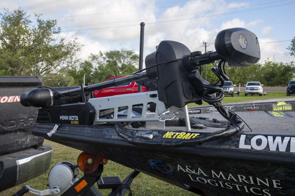 A Minn Kota Ultrex is the power on the front of the boat, providing dependable service with proven Spot-Lock capabilities. âIâve been with Minn Kota my whole life,â he said. âI used it on little bitty boats, and I started out with the Fortrex (on a bass boat) and now the Ultrex is the beast that nothing can touch.</p>
<p>âI mean just sitting out in 15 mph winds in the middle of the lake in 3-foot swells, and you can put that on Spot-Lock and you still wonât move. It gives you so much advantage fishing.â